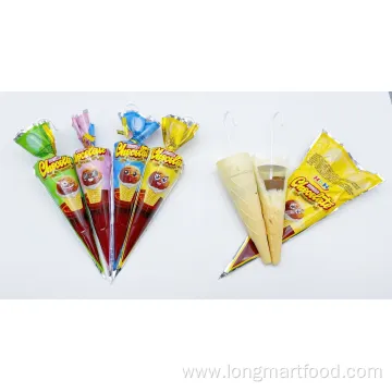 Umbrella-Shaped Chocolate Wafer Cone Candy